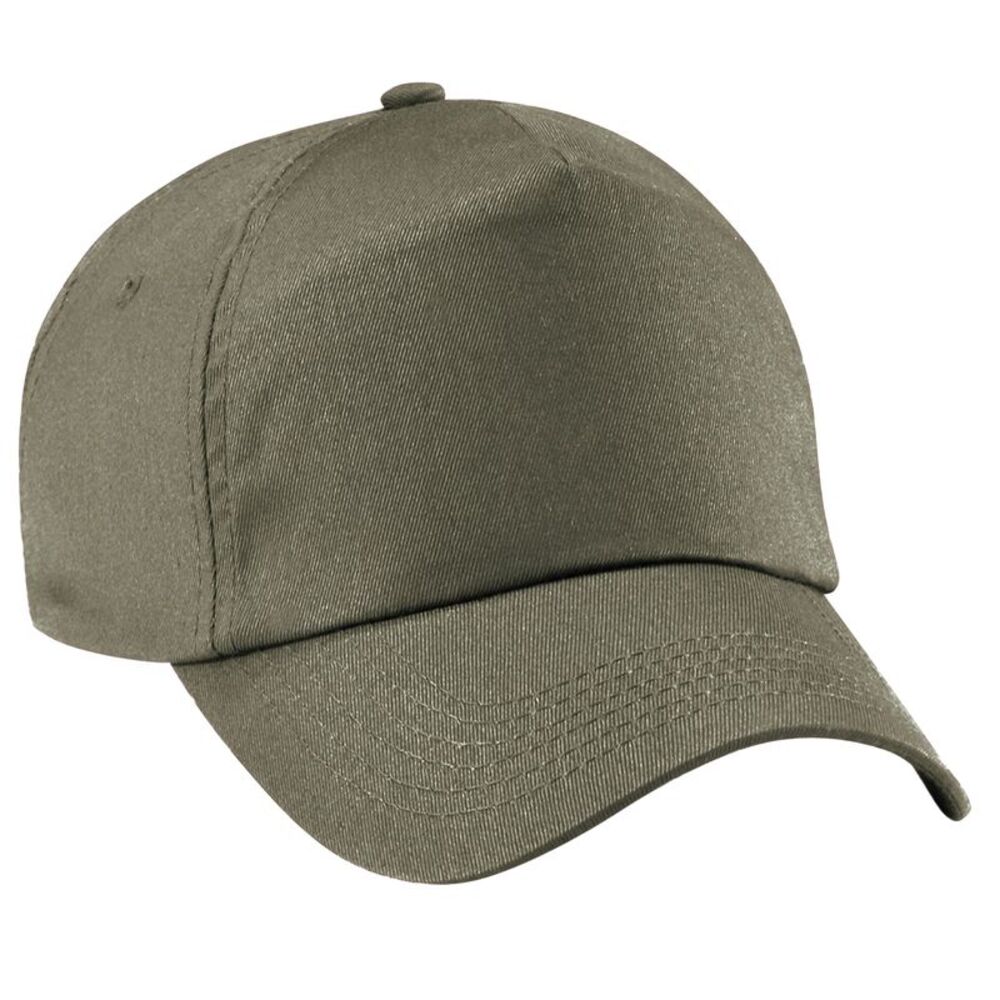 Beechfield Unisex Plain Original 5 Panel Baseball Cap / Olive Green